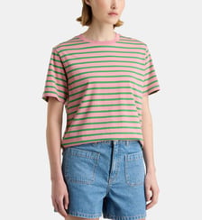 T-shirt droit Noon Ray rayures coton bio  Galeries Lafayette