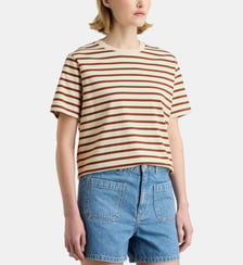 T-shirt droit Noon Ray rayures coton bio  Galeries Lafayette