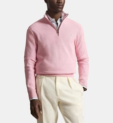 Pull droit col camionneur coton piqué Polo Ralph Lauren