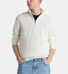 Pull droit col camionneur coton piqué Polo Ralph Lauren