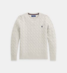 Pull droit maille torsadée en coton Polo Ralph Lauren