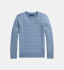 Pull droit maille torsadée en coton Polo Ralph Lauren