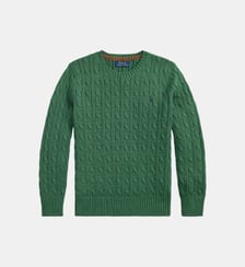 Pull droit maille torsadée en coton Polo Ralph Lauren