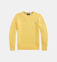 Pull droit maille torsadée en coton Polo Ralph Lauren