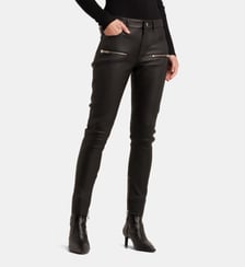 Pantalon slim Remy cuir et zips Anine Bing