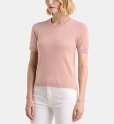 Pull fin Ambre en maille côtelée Galeries Lafayette