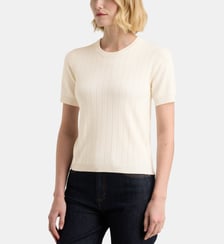 Pull fin Ambre en maille côtelée Galeries Lafayette