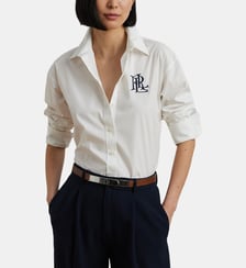 Chemise droite Kotta logotypé en coton méangé Lauren Ralph Lauren
