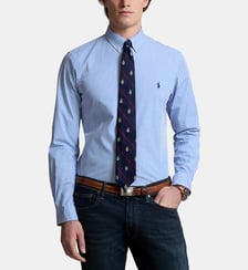 Chemise slim fit à rayures en coton signature Polo Ralph Lauren