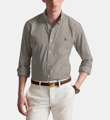 Chemise slim fit à rayures en coton signature Polo Ralph Lauren
