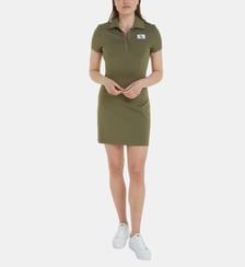 Robe polo courte ajustée maille milano stretch Calvin Klein