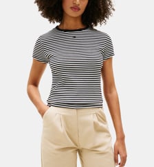 T-shirt slim coton stretch côtelé Tommy Hilfiger