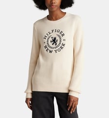 Pull droit Crest Graphic maille coton Tommy Hilfiger