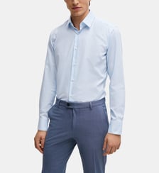 Chemise modèle Hank slim en coton structuré BOSS