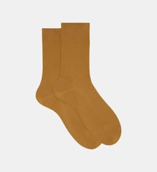 Chaussettes mi-longues côtelées en coton Doré Doré