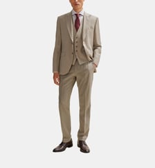Costume droit en laine mélangée BOSS