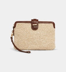 Pochette Franky en toile et cuir Galeries Lafayette