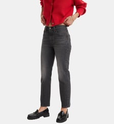 Jean 501 crop droit stretch délavé taille haute Levi's