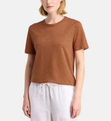 T-shirt droit Alexa R lin européen  Galeries Lafayette