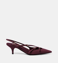Sandales à bride arrière et boucles en cuir verni Miu Miu