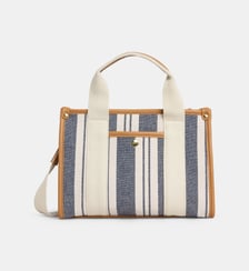 Sac cabas Mini Teddy en canvas rayures Galeries Lafayette
