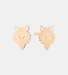 Boucles d'oreille en or rose Wolf Ginette Ny