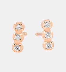 Boucles d'oreille en or rose et diamants Ginette Ny