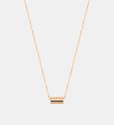 Chaine et pendentif petit tube en or rose Ginette Ny