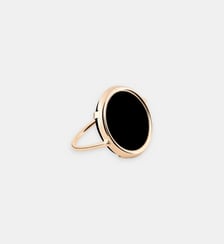 Bague en or rose et onyx noir  Ginette Ny