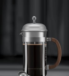 Cafetière à piston - Chambord - 8 tasses- Poignée bois- 1 l Bodum