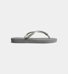 Tongs slim unies brides métallisées Havaianas