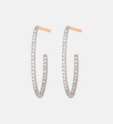 Créoles en or rose et diamants Ginette Ny