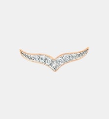 Boucle d'oreille en or rose et diamants Wise Ginette Ny