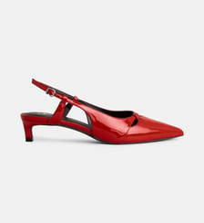 Escarpins slingback kitten Blandine découpes cuir Galeries Lafayette