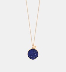 Chaine - Disque en or rose et lapis lazuli Ginette Ny