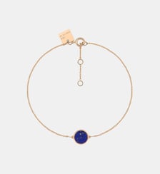 Bracelet-Mini disque en or rose et lapis lazuli Ginette Ny