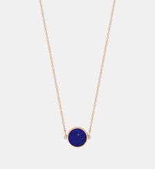 Chaine en or rose - Mini disque en lapis lazuli Ginette Ny