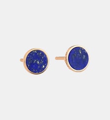 Boucles d'oreille - Disque en or rose et lapis lazuli Ginette Ny