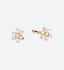 Boucles d'oreille en or rose et mini diamants Ginette Ny