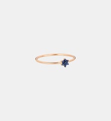 Bague en or rose et mini saphirs Ginette Ny