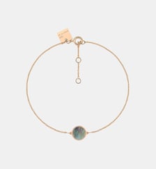 Bracelet en or rose - Mini disque en nacre  Ginette Ny