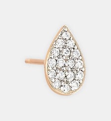 Boucle d'oreille en or rose et diamants  Ginette Ny