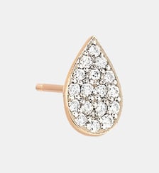 Boucle d'oreille en or rose et diamants  Ginette Ny