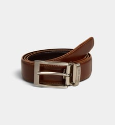 Ceinture moyenne bombée en croûte de cuir Cardin Ceinture