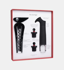 Coffret tire-bouchon Chic Monsieur® Night, pompe à vide Gard’Vin® On/Off et 2 bouchons On/Off Atelier Du Vin