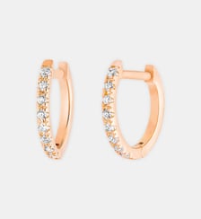 Créoles en or rose et diamants Ginette Ny