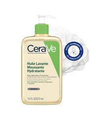 Huile Lavante Moussante Hydratante pour les peaux normales à très sèches, les peaux à tendance atopique Cerave