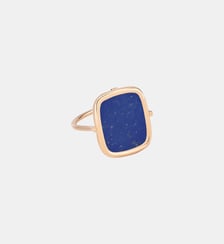 Bague en or rose et lapis lazuli Ginette Ny