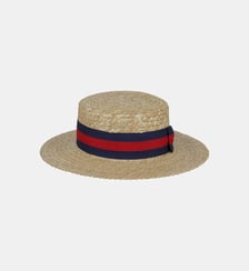 Canotier paille galon bicolore Fléchet