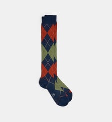 Chaussettes mi-bas en laine jacquard Doré Doré